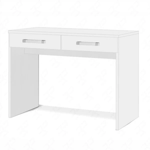 Toaletka z szufladami Maximus 100 cm biała nowoczesny design mebla obrzeża mebla wykończone zostały specjalną okleiną