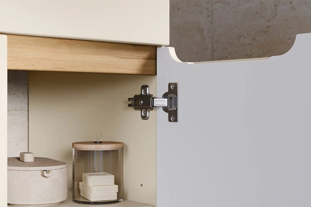 Szafka pod umywalkę Bali 80 cm beżowy / dąb wotan nowoczesna szafka do łazienki osadzona na stabilnych nogach oryginalny design