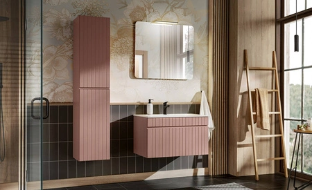 Zestaw mebli łazienkowych Iconic antyczna róża stylowe meble do łazienki z ryflowaniami odporne na działanie czynników zewnętrznych