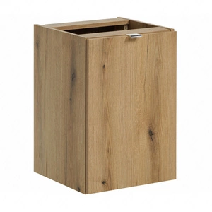 Szafka łazienkowa wisząca Nova 40 cm dąb coast evoke funkcjonalna szafka wyposażona w kosz na pranie stylowy uchwyt krawędziowy