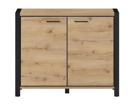 Komoda Aktiv 112 cm dąb taurus / czarny stylowa komoda do salonu wysoka jakość wykonania idealna do wnętrz w stylu nowoczesnym