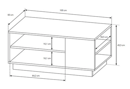 Zestaw mebli Space biały / dąb craft złoty modernistyczny design meblościanki nowoczesna forma mebli system push to open