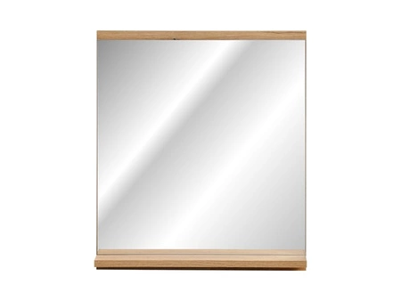 Lustro łazienkowe Nova 50 cm dąb coast evoke eleganckie lustro z półką idealnie zaaranżuje przestrzeń nad umywalką