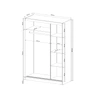 Szafa przesuwna Miko II 150 cm biała nowoczesna szafa idealna do garderoby sypialni lub przedpokoju