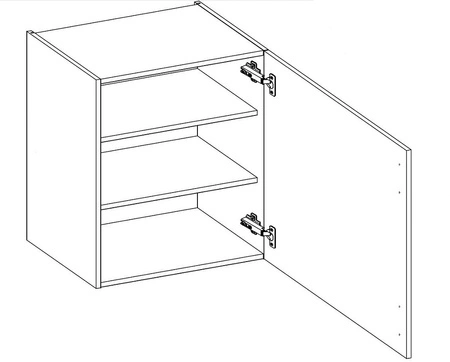 Zestaw mebli kuchennych Chevron / Verdi 260 cm szafki kuchenne z subtelnym wzorem jodełki na frontach czarne metalowe uchwyty