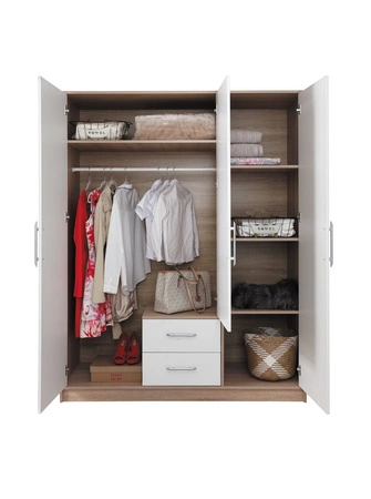 Szafa Caspe 150 cm antracyt nowoczesny design wykończenie ABS oraz aluminiowe uchwyty