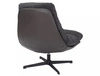 Fotel Felicia ciemny szary / czarna ekoskóra funkcjonalny oraz nowoczesny fotel obrotowy z metalowymi nogami ozdobna poduszka