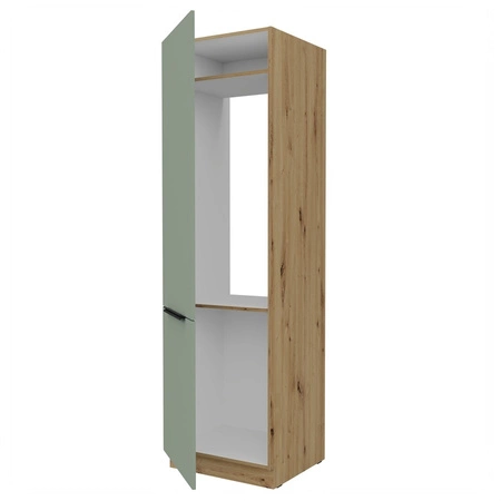 Słupek kuchenny Treviso Ar 60 LO-210 2F szafka do zabudowy lodówki fronty wykonane w technologii anti fingerprint uchwyty krawędziowe