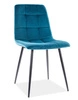 Krzesło tapicerowane Lima 41x45 cm turkusowe stylowe oraz funkcjonalne krzesło z metalowymi nogami 