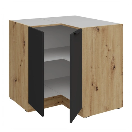 Szafka kuchenna narożna Alatri Ar 90x90 DN 2F BB szafka odporna na uszkodzenia wykończenie frontów w technologii anti fingerprint