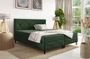 Łóżko kontynentalne Noren 160x200 zielone nowoczesna forma łóżka do sypialni pojemniki na pościel klasyczne pikowanie na wezgłowiu