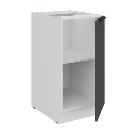 Zestaw mebli kuchennych narożny Aversa Wh 290x230 cm stylowe szafki kuchenne z frontami wykonanymi w technologii anti fingerprint