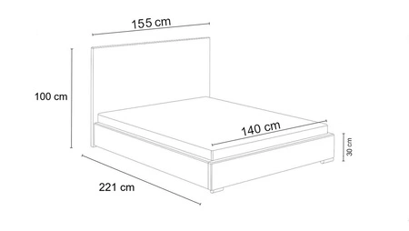Łóżko tapicerowane Malmi 140x200 beżowe stylowe łóżko z pojemnikiem na pościel wygodny zagłówek zachwyca eleganckim designem