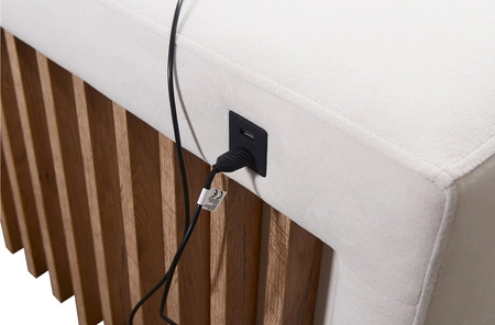 Narożnik z funkcją spania Kelly IV lawendowy róż prawostronny pleciony komfortowy narożnik regulowane zagłówki bok wykończony lamelami