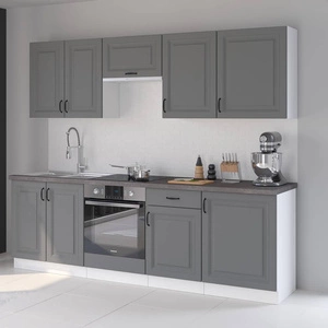 Zestaw mebli kuchennych Tilos 250 cm szafki doskonale prezentują się we wnętrzach skandynawskich klasycznych i nowoczesnych