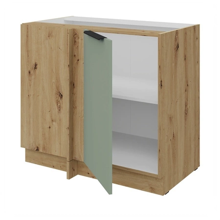 Szafka kuchenna narożna dostawiana Treviso Ar 105 ND 1F BB lewa fronty szafki kuchennej wykończone w technologii anti fingerprint