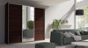 Szafa przesuwna z lustrem Grande 277 cm dąb sonoma czekolada nowoczesny design wykończenie ABS oraz aluminiowe prowadnice drzwi