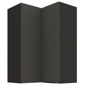 Szafka kuchenna narożna wisząca Aversa Bl 60x60 GN-90 2F odporna na uszkodzenia wykończenie frontów w technologii anti fingerprint