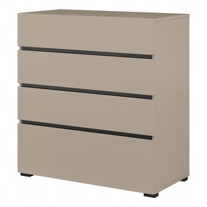 Komoda z szufladami Cross 80 cm ciemny beżowy stylowy design komody do sypialni prosta forma w nowoczesnym wydaniu