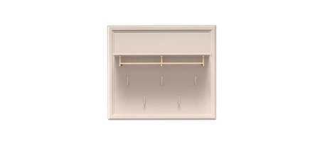 Wieszak ścienny Windsor 92 cm beżowy elegancki design funkcjonalny dodatek do przedpokoju wieszak z gustownymi złotymi dodatkami