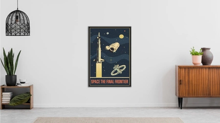 Plakat vintage kosmos 70x100 plakat w ramie precyzyjny wydruk ze stylową grafiką doskonała dekoracja do salonu lub sypialni