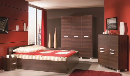 Komoda Maximus 100 cm kasztan wenge nowoczesny design mebla obrzeża komody wykończone specjalną okleiną ABS