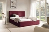 Łóżko tapicerowane Togo 180x200 bordowe eleganckie i funkcjonalne łóżko do sypialni gustowne pionowe przeszycia na wezgłowiu