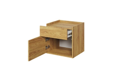 Szafka nocna Teen Flex hikora naturalna stylowa szafka z szufladą funkcjonalny dodatek do pokoju młodzieżowego lub dziecięcego