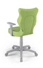 Krzesło do biurka Duo zielone dopasowane do wzrostu 159-188 cm profilowane siedzisko regulowane podłokietniki łatwo czyszcząca tkanina