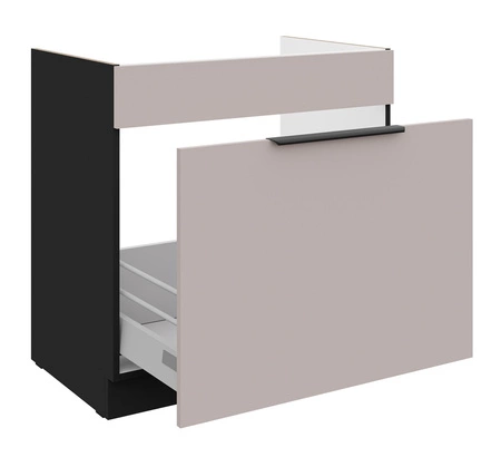 Szafka kuchenna pod zlewozmywak z szufladą Tarraco 80 ZL 1S BB uchwyty krawędziowe szafka odporna na działanie wilgoci i uszkodzenia