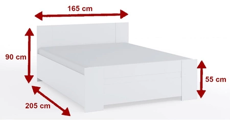 Łóżko Rico 160x200 cm z pojemnikiem na pościel dąb artisan idealne łóżko do sypialni obrzeża wykończone okleiną ABS ponadczasowy design