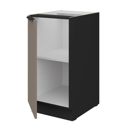 Szafka kuchenna stojąca z półką Fiuggi Bl 40 D 1F BB szafka odporna na uszkodzenia wykończenie frontów w technologii anti fingerprint