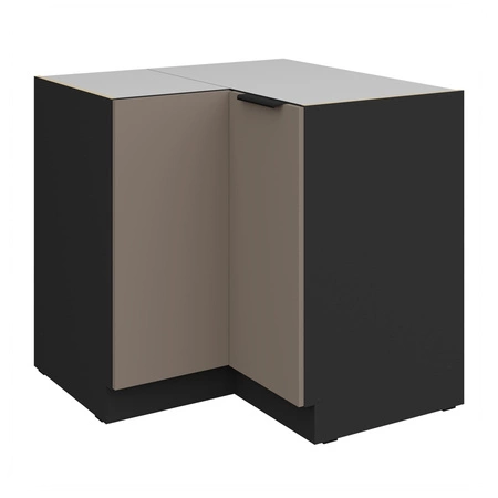 Szafka kuchenna narożna Fiuggi Bl 90x90 DN 2F BB szafka odporna na uszkodzenia wykończenie frontów w technologii anti fingerprint