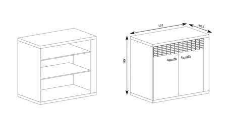 Komoda Natural 102 cm dąb ribbeck stylowa komoda z szufladą ozdobiona listwą z drewna sosnowego dyskretne oświetlenie ledowe