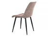 Krzesło tapicerowane Chic Brego beżowe stylowa tkanina nowoczesne krzesło z metalowymi nogami 