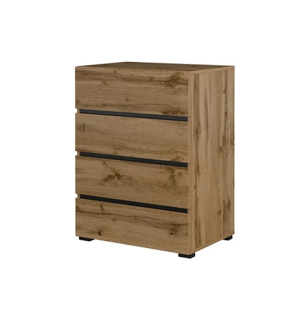 Komoda z szufladami Cross 60 cm dąb wotan stylowy design komody do sypialni przedpokoju prosta forma w nowoczesnym wydaniu