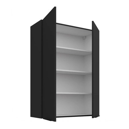 Szafka kuchenna wisząca Black 80 G-108 2F metalowe uchwyty krawędziowe szafka odporna na działanie wilgoci i uszkodzenia