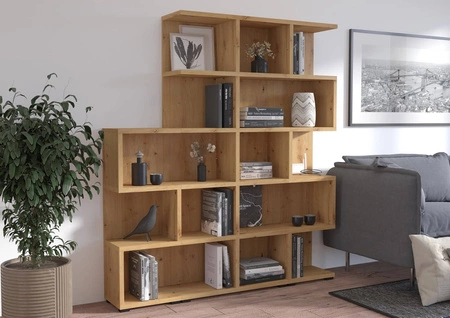 Regał Even dąb artisan idealny regał do biura gabinetu lub pokoju nastolatka wysoka jakość wykonania