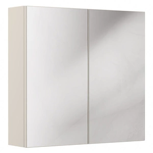 Szafka łazienkowa wisząca z lustrem Bella 80 cm beżowa elegancka i nowoczesna szafka doskonale zagospodaruje przestrzeń nad umywalką