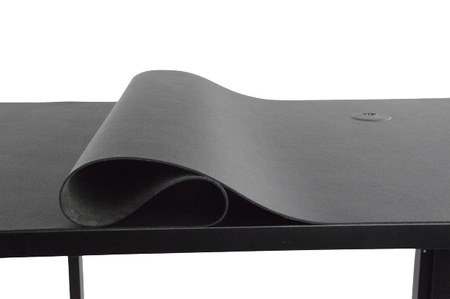 Biurko gamingowe Frag czarne funkcjonalne i ergonomiczne biurko minimalistyczny design mebla wsparty na stabilnej konstrukcji