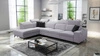 Narożnik z funkcją spania Kelly Sleek XI szary popiel lewostronny stylowy i komfortowy narożnik wykonany z trwałej plecionej tkaniny