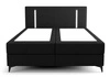 Łóżko kontynentalne Norco 160x200 czarne stylowe łóżko z pojemnikiem oświetlenie umieszczone w zagłówku nadaje wyjątkowości