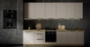 Zestaw mebli kuchennych Soela 330 cm eleganckie szafki kuchenne o subtelnej i naturalnej kolorystyce metalowe uchwyty krawędziowe