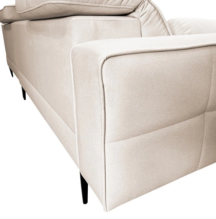 Narożnik Samos szary popiel prawostronny nowoczesny design prosta i stylowa bryła wpisująca się w każdą aranżację regulowane zagłówki