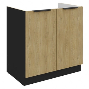 Szafka kuchenna pod zlewozmywak Crotone 80 ZL 2F BB szafka odporna na działanie wilgoci i uszkodzenia metalowe uchwyty krawędziowe