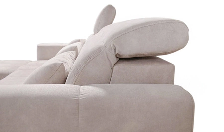 Narożnik z funkcją spania Laredo brązowy lewostronny komfortowy i stylowy narożnik rozkładany z pojemnikiem na pościel