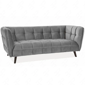 Sofa Castello III szara prosta i stylowa sofa wpisująca się w każdą aranżację idealna sofa z drewnianymi nogami