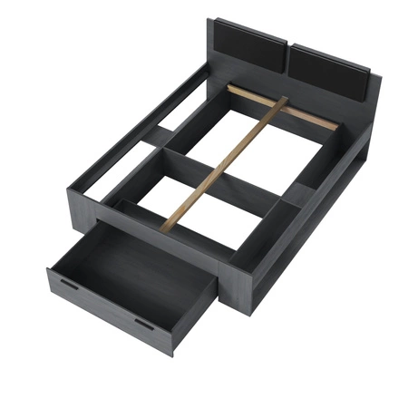 Zestaw mebli do sypialni Galaxy dąb carbon nowoczesny komplet mebli idealnie sprawdzi się w nowoczesnych wnętrzach