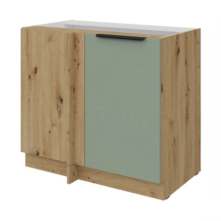 Szafka kuchenna narożna dostawiana Treviso Ar 105 ND 1F BB lewa fronty szafki kuchennej wykończone w technologii anti fingerprint