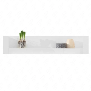 Półka Skien 120 cm biała połysk nowoczesny design mebla wysoka jakość wykonania obrzeża półki wykończone specjalną okleiną